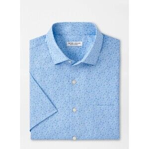NWT Peter Millar Summer Comfort Feeling Koi Performance Large Polo -Cottage Blue